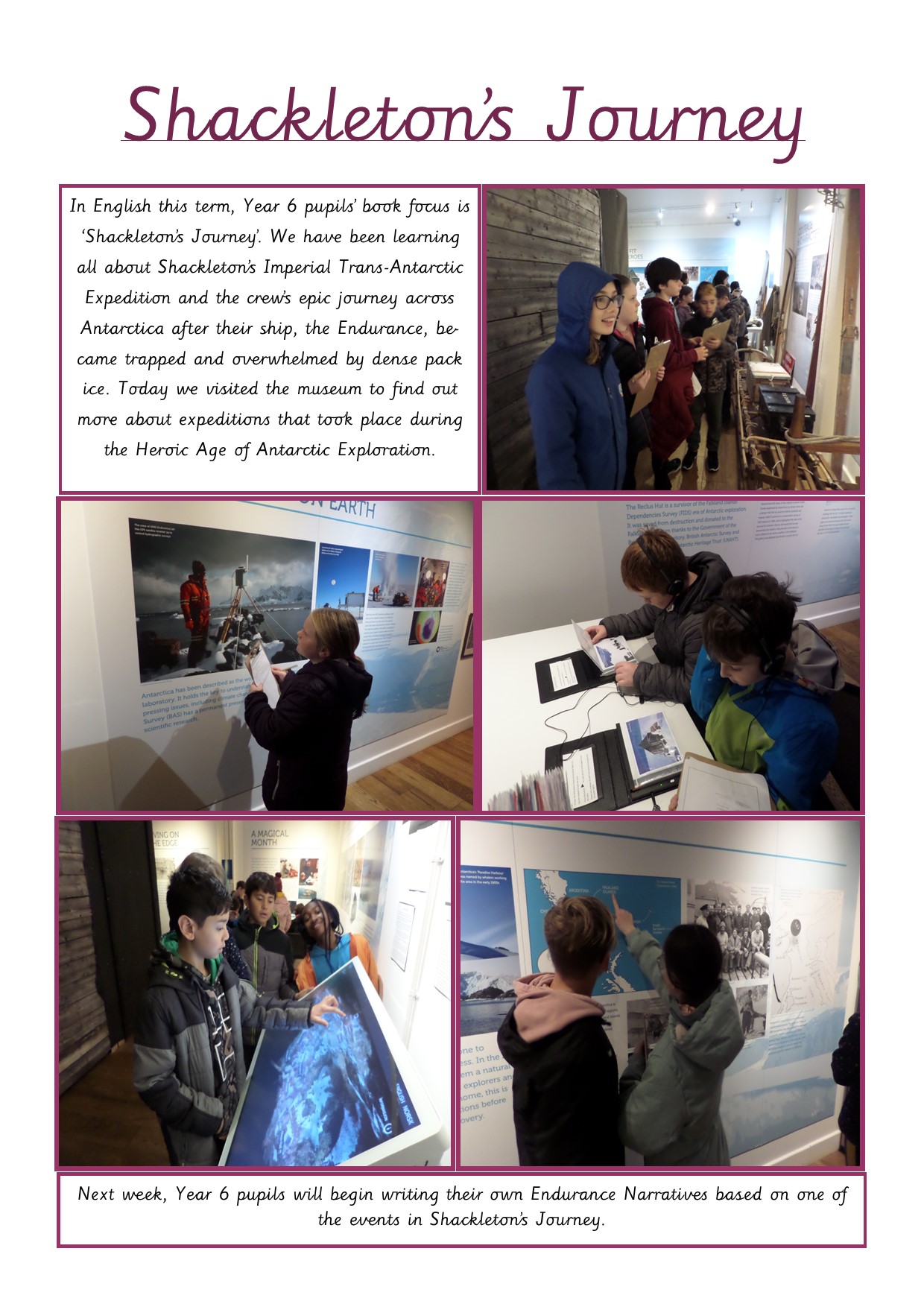 Shackleton Museum Visit Year 6