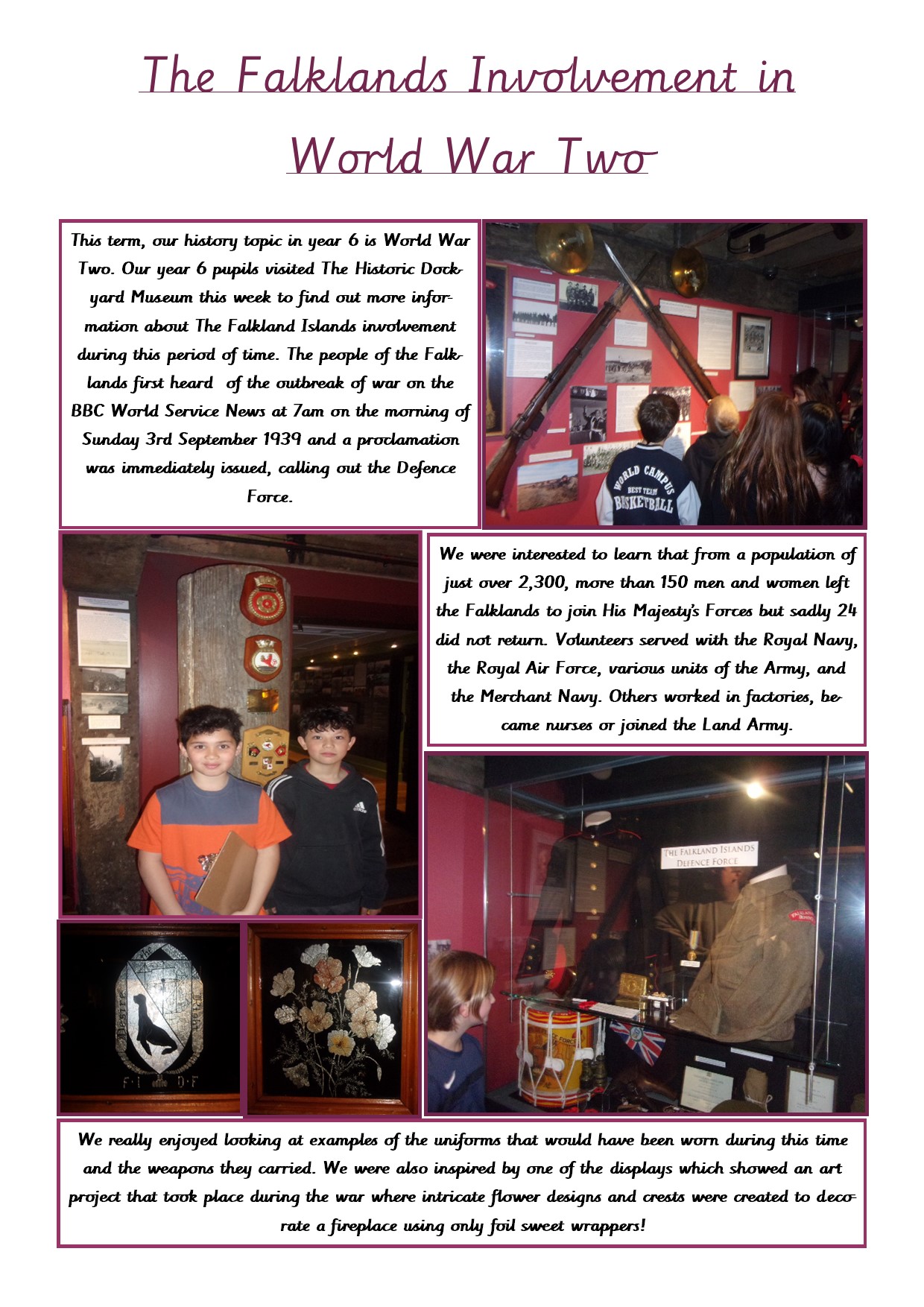 WW2 Museum Visit Year 6