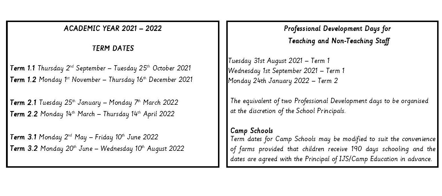 2021 2022 New Term Dates Page 2